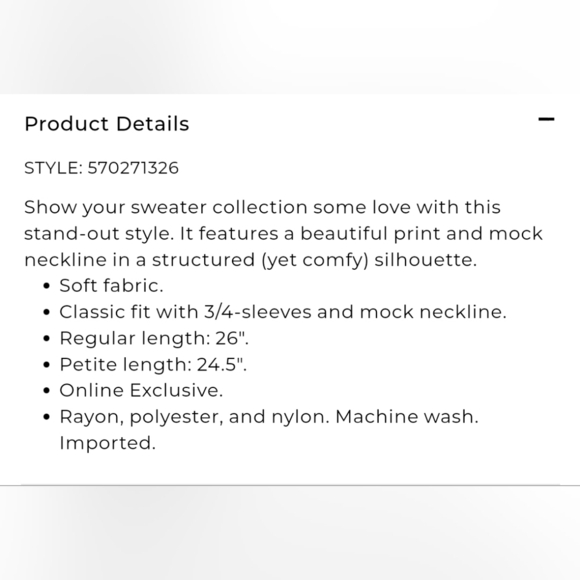 CHICO'S | PRINTED STRUCTURED MOCK-NECK SWEATER - Picture 15 of 16